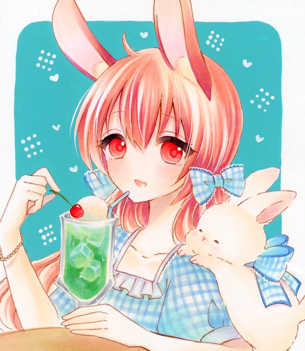 けもなつ展 #コピックイラスト ミニ色紙」|結希 花🌷yuuki hana ♡