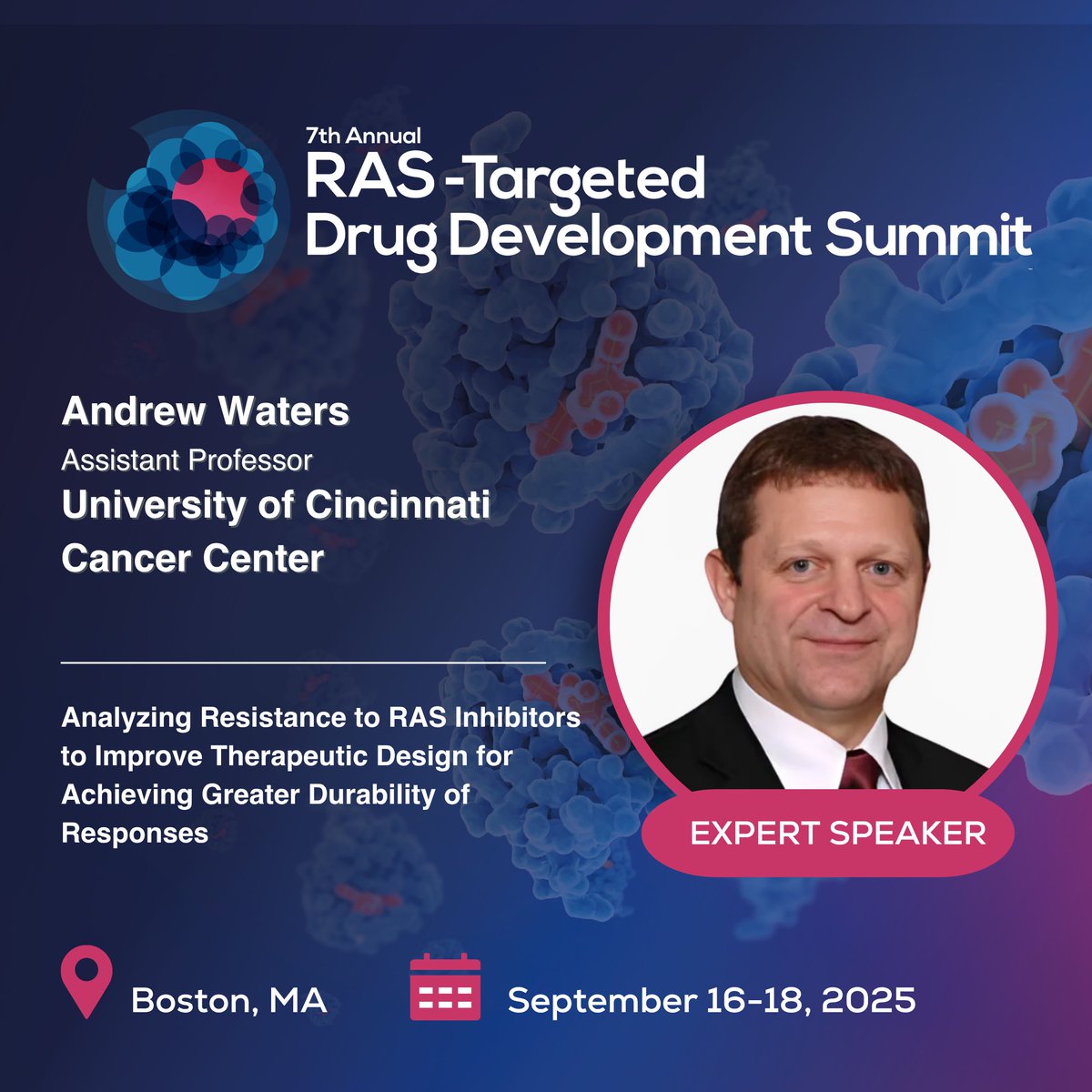 AndrewMWaters's tweet image. I am excited to be speaking at the 7th RAS-Targeted Drug Development Summit, September 16-18, in Boston!
I am also co-leading a debate discussing pan-RAS and pan-KRAS inhibitors! Come check it out and hear about the latest in drugging KRAS.
ras-drugdevelopment.com/about/about-ev……