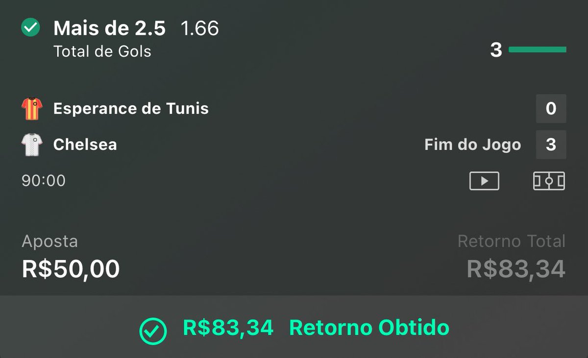 ✅ Green na Dica de Ouro

Pode anotar mais uma cravada no Super Mundial.

Agradecimento especial ao goleirão do Esperánce. 😂