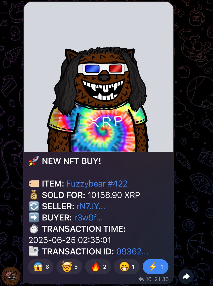 kb_neil's tweet image. 👀 $FUZZY David trait just sold for 10,000xrp. Glad I hold a David!! These NFTs will soon be priced out for the average person in the near future. If you are on the fence about grabbing one I highly recommend you do now.