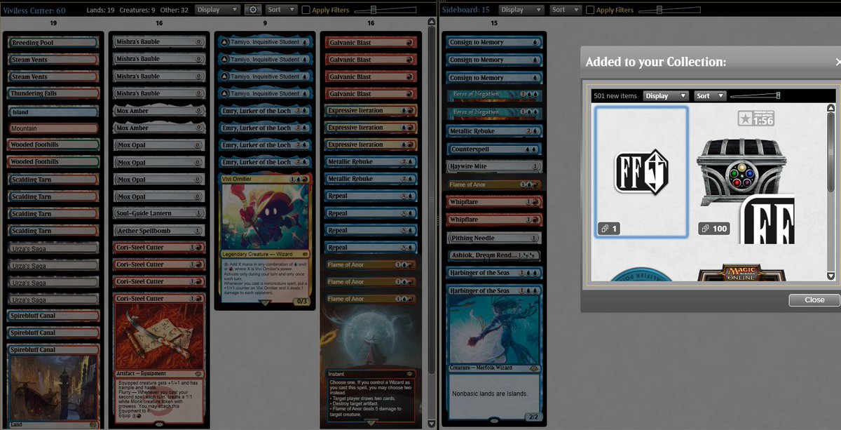 Turns out this Expressive Iteration card is kinda good 🤔<a href="/SmnttMTG/">Michael</a> might have been onto something!
Deck tech and sideboard guide coming out soon!