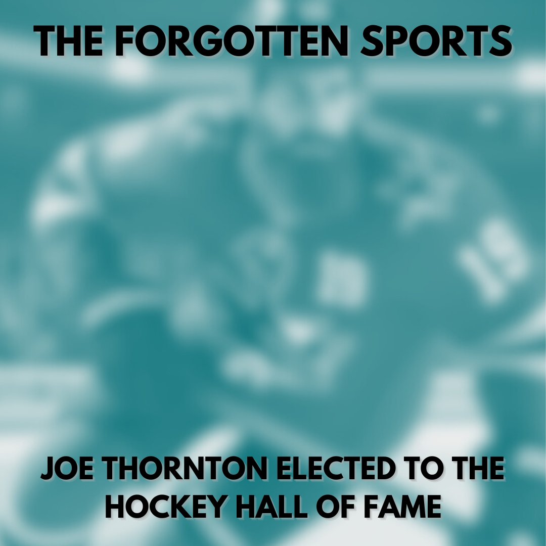 New article from The Forgotten Sports! Joe Thornton has been elected to the Hockey Hall of Fame Class of 2025! 

Article here: bit.ly/4kTYuN3