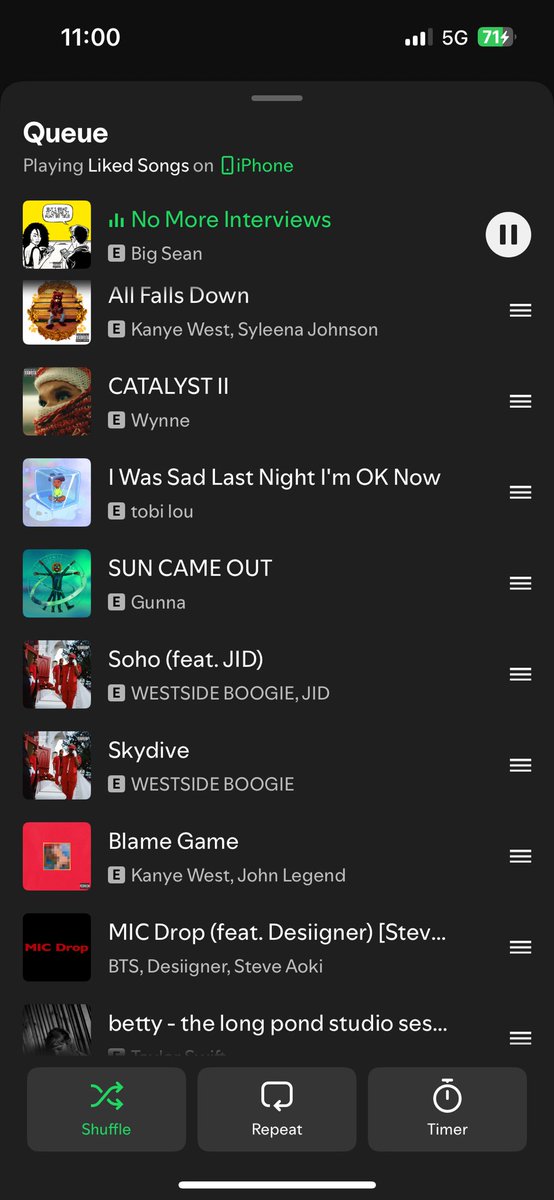 GinelCommaKyleJ's tweet photo. Sometimes the shuffle just gets the vibe right!!! @BigSean @kanyewest @wynne @1GunnaGunna @tobilou @WS_Boogie @steveaoki https://t.co/dTTEmI254Q