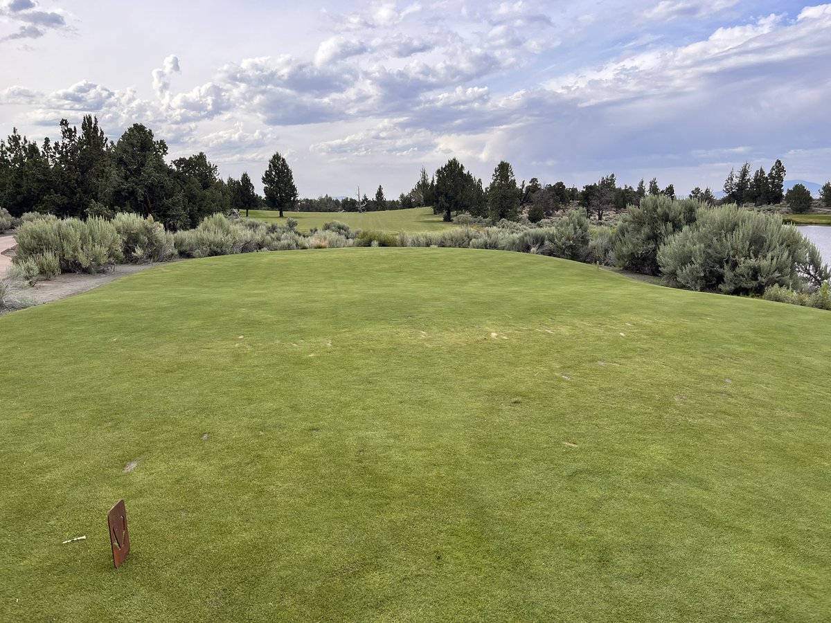 Man what a course that was. I had the opportunity to get in 18 holes at Pronghorn Golf Club before the thunderstorm. Very challenging but a great time with my brother-in-law Alex. Carded a very generous 155.