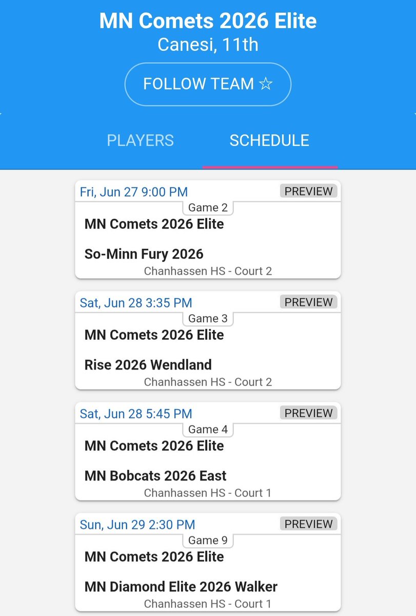 MN Comets Girls tweet media