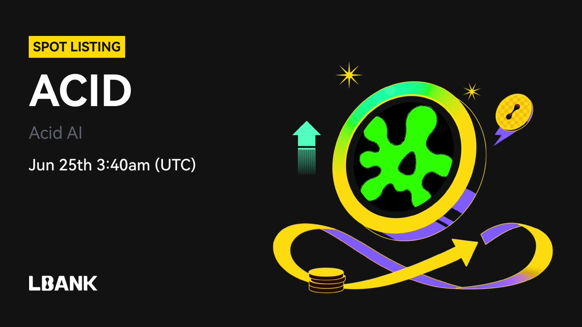 LBank.com (@lbank_exchange) on Twitter photo 🎉 New #listing
🌟 $ACID (Acid AI) will be listed on LBank!<a href="/acidAIapp/">Acid Assistant AI 🧪</a>
AI Browser Co-Pilot solana
❤️ Details: is.gd/RjNlFn 🎉 New #listing
🌟 $ACID (Acid AI) will be listed on LBank!<a href="/acidAIapp/">Acid Assistant AI 🧪</a>
AI Browser Co-Pilot solana
❤️ Details: is.gd/RjNlFn
