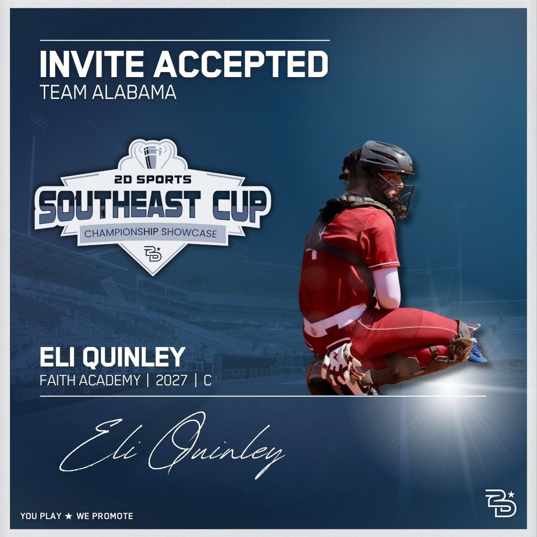 2025 Southeast Cup
August 1-3, Lafayette LA

2026-2028 Grads

2029-2030 Grads (Jr Southeast Cup)

REQUEST YOUR INVITE:

cognitoforms.com/_2DSports/_202…