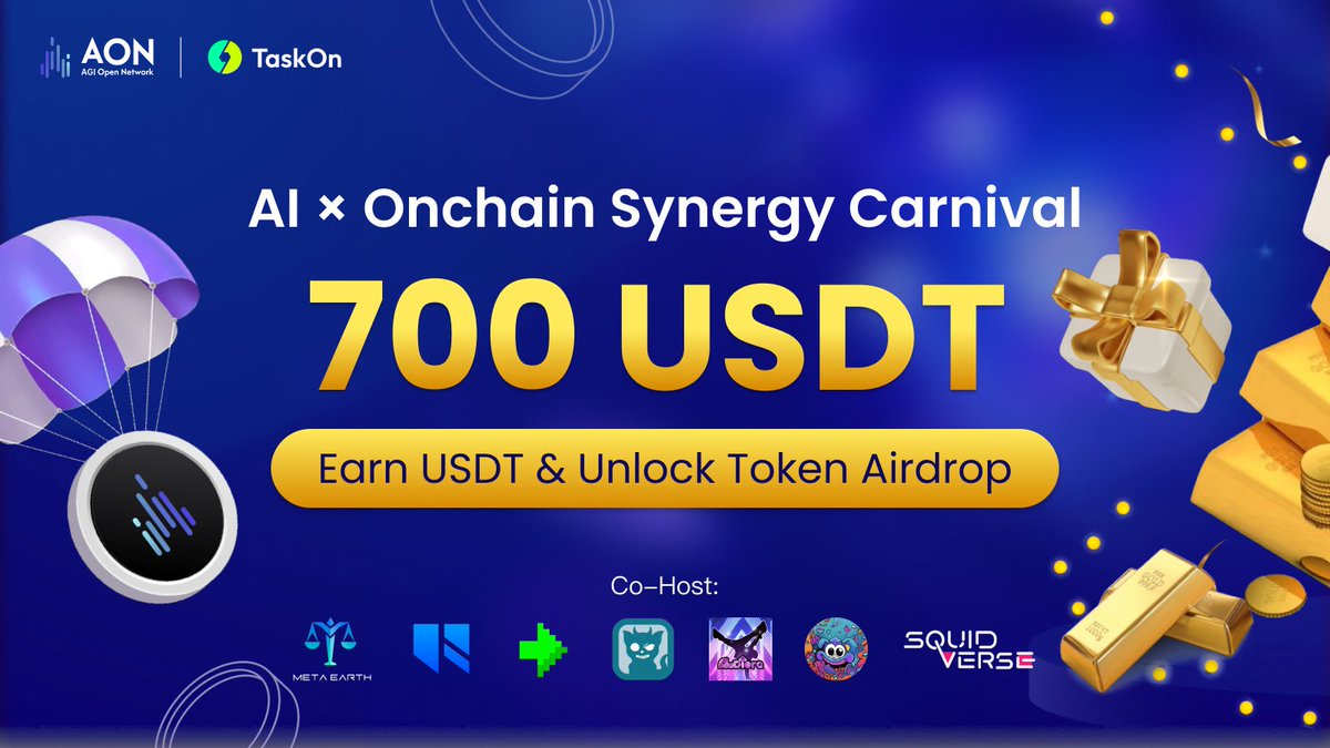AGI Open Network (@agiopennetwork) on Twitter photo AI × Onchain Synergy Carnival kicks off NOW! 🪂
🎁 Prize Pool: 700 USDT
⏰ Event Duration: June 25 – July 9
How to Participate?
✅ Complete simple tasks on <a href="/TaskOnCampaigns/">TaskOn Campaigns🤳</a> to win 600 USDT.
✅ Refer the quest to earn an extra 100 USDT.
🔗 Join now: taskon.xyz/quest/303290377
🔗 AI × Onchain Synergy Carnival kicks off NOW! 🪂
🎁 Prize Pool: 700 USDT
⏰ Event Duration: June 25 – July 9
How to Participate?
✅ Complete simple tasks on <a href="/TaskOnCampaigns/">TaskOn Campaigns🤳</a> to win 600 USDT.
✅ Refer the quest to earn an extra 100 USDT.
🔗 Join now: taskon.xyz/quest/303290377
🔗