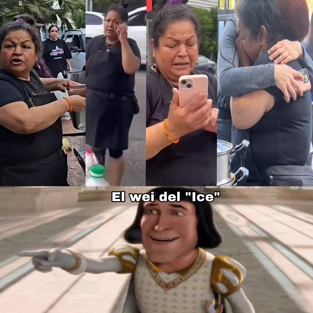 &lt;&lt;Esta hermosa señora, le llamo a los oficiales de migración, en estados unidos para que se llevaron a unos hispanos, el problema es que ella también es una migrante que habla español y trabaja sirviendo comida en las calles, pero como tuvo problemas con otros se le hizo fácil