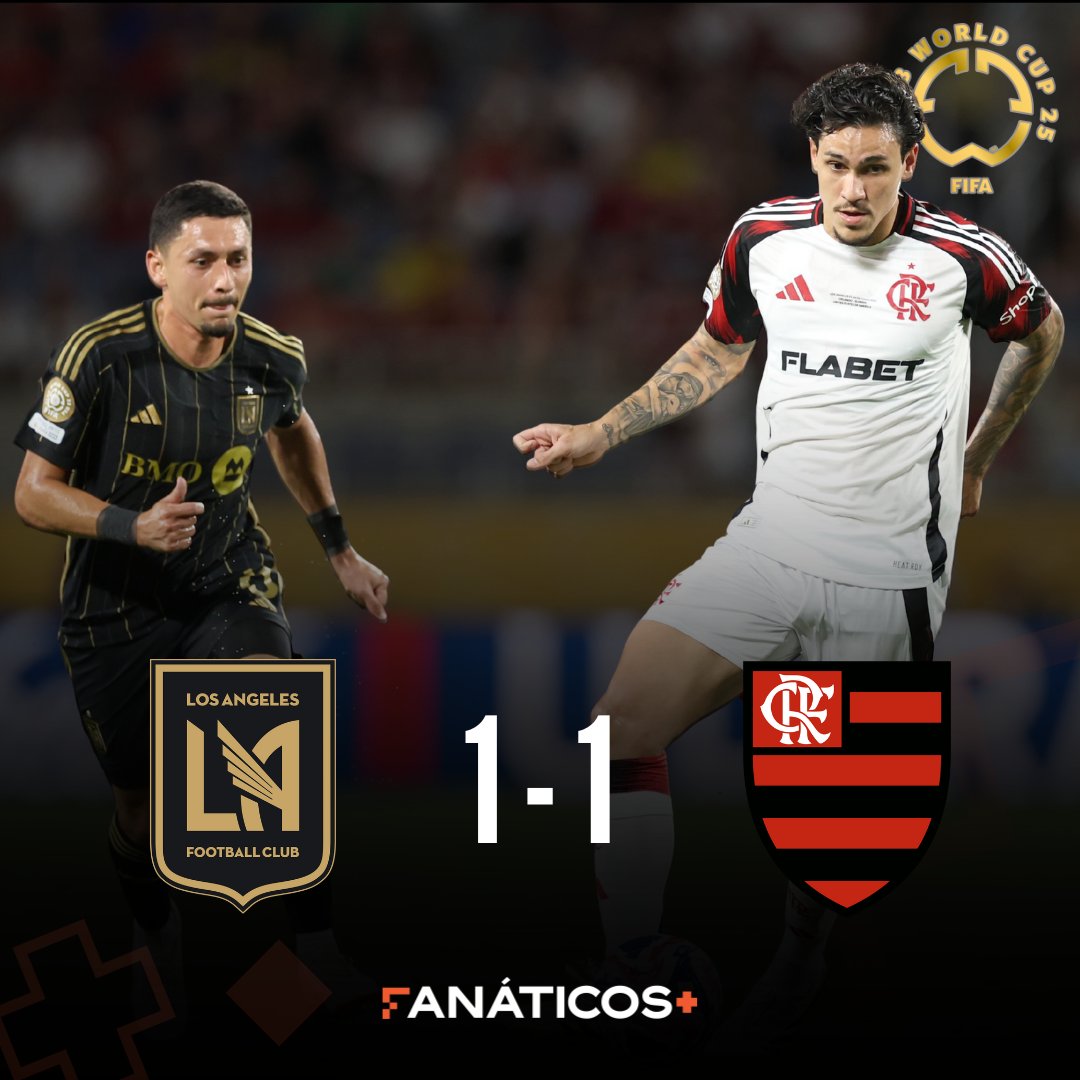 #FanáticosPlus | 🔥 ¡FINAL DEL PARTIDO! 🔚

Flamengo (ya clasificado) empató contra el LAFC en el #MundialDeClubes. 🏆🏟️

#LAFC 1-1 #Flamengo
