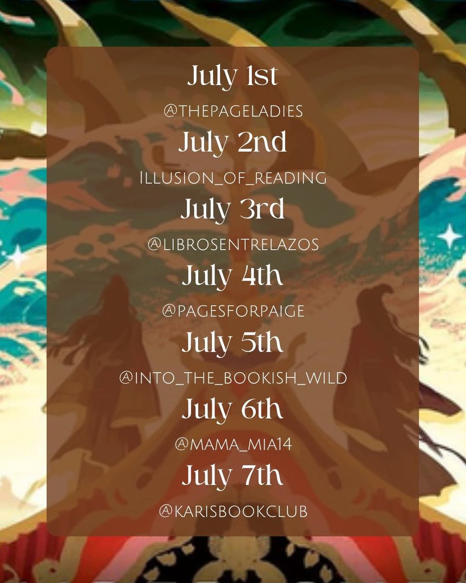 Colored Pages Book Tours (@coloredpagesbt) on Twitter photo The Blood Phoenix tour schedule!
Welcome to our tour of The Blood Phoenix by <a href="/amberwrites88/">Amber Chen ๐น</a> from <a href="/PenguinTeen/">Penguin Teen</a>, out in June! The tour will take place from June 17th to July 28th, 2025. The Blood Phoenix tour schedule!
Welcome to our tour of The Blood Phoenix by <a href="/amberwrites88/">Amber Chen ๐น</a> from <a href="/PenguinTeen/">Penguin Teen</a>, out in June! The tour will take place from June 17th to July 28th, 2025.