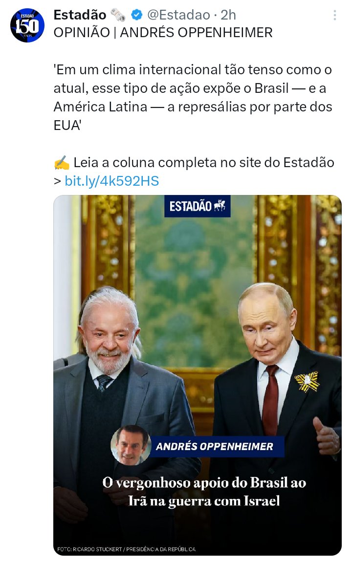 A viralatice típica da imprensa tupiniquim, cujos joelhos não se cansam de dobrar para a Casa Branca.