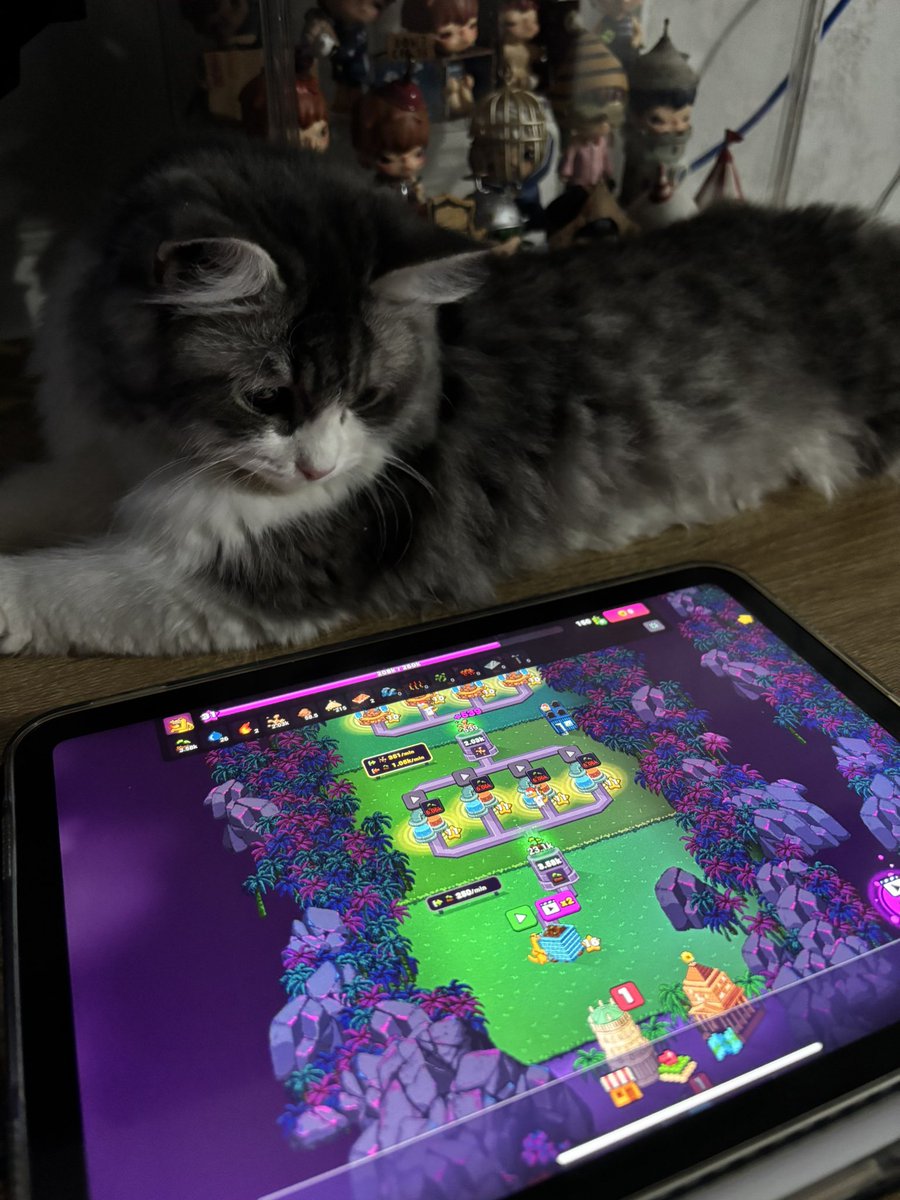 She doesn’t want to play her mouse toy anymore, she likes to play <a href="/AngryDynomites/">Angry Dynomites Lab 🦖</a> with me as my hand move🤣

Play it too: preview.craft-world.gg
<a href="/Kind_HQ/">KIND</a> #KindHQ #AngryDynomites