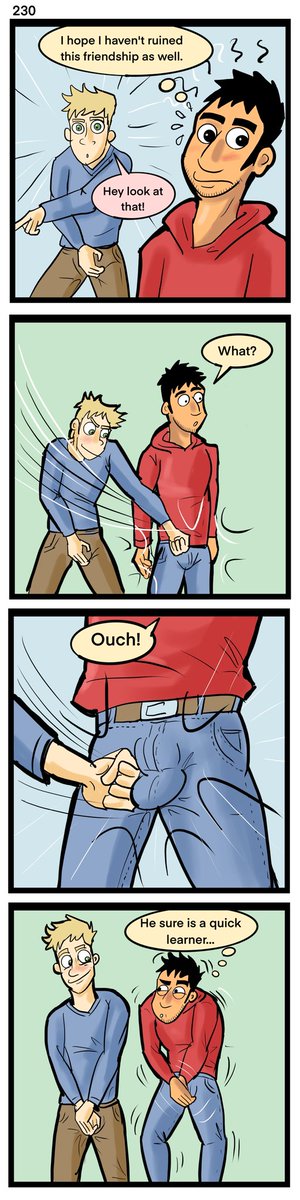Page 230 fell for it  #ballbusting #m2mbbcomic