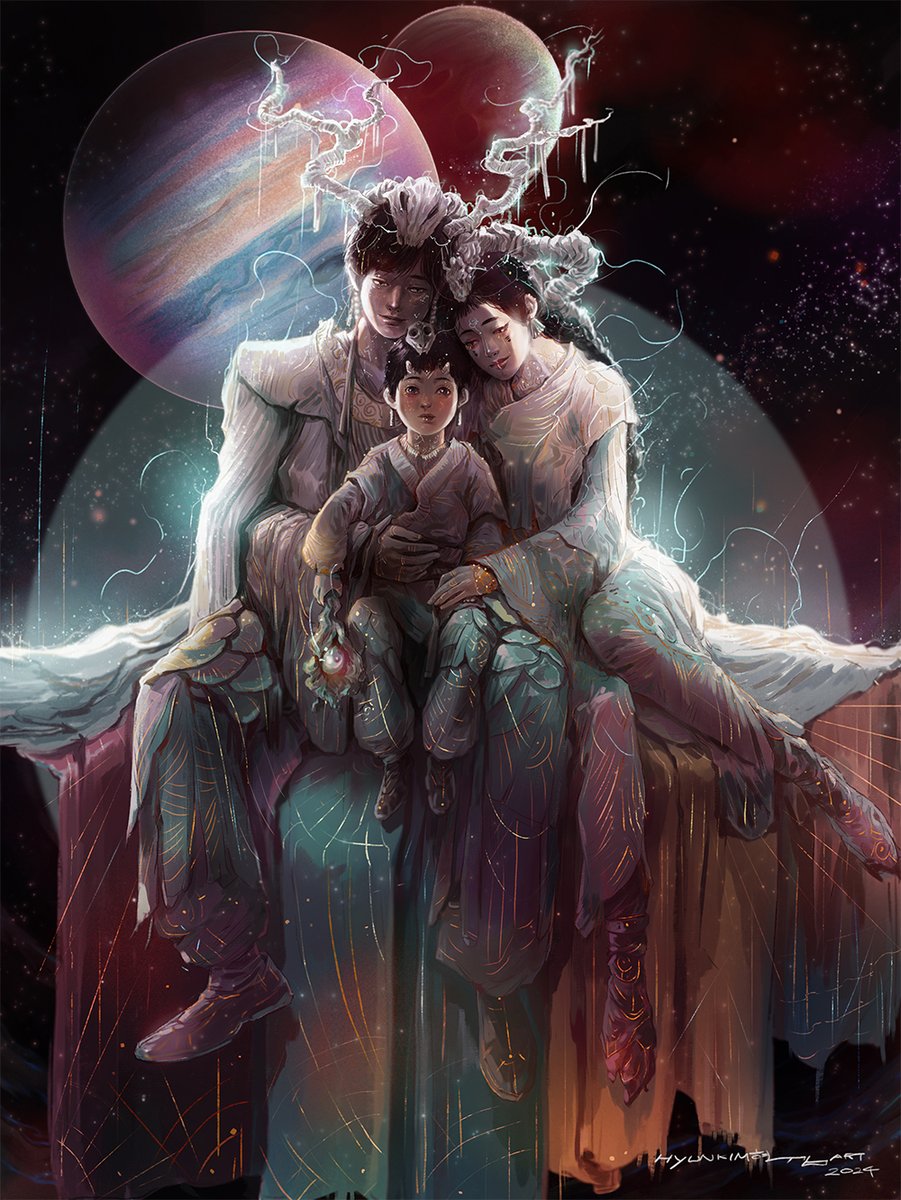 HyunKimArt's tweet photo. LOVE 2024
What is your Fantastic, Celestial love ❤️⭐️✨🌌 ?
#fantasyart #ファンタジーアート #digitalart #familyart #Illustrator #イラスト https://t.co/00N61c0niC
