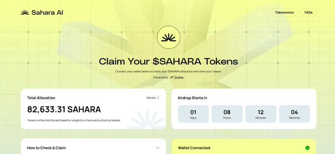 GoodRetroReal's tweet photo. 🎉Check airdrop $SAHARA

Thành quả sau những tháng cày cuốc cuối cùng cũng đến. Thật sự team mình đặt rất nhiều tâm huyết cũng như thời gian vào Sahara AI. Tham gia từ season đầu tiên và làm kiên trì đến tận bây giờ thì nay team GoodRetro đã nhận được thành quả xứng đáng 🥳

✅Check airdrop: https://t.co/oFcPB1suvB
✅Claim 44% allocation tại TGE và vesting số còn lại trong 6 tháng

Chúc mừng mọi người nhận airdrop $SAHARA, giá pre-market iện tại cũng rất tốt có thể canh để chốt lời bớt. Big Win
P/s: ảnh allocation của các admin GoodRetro