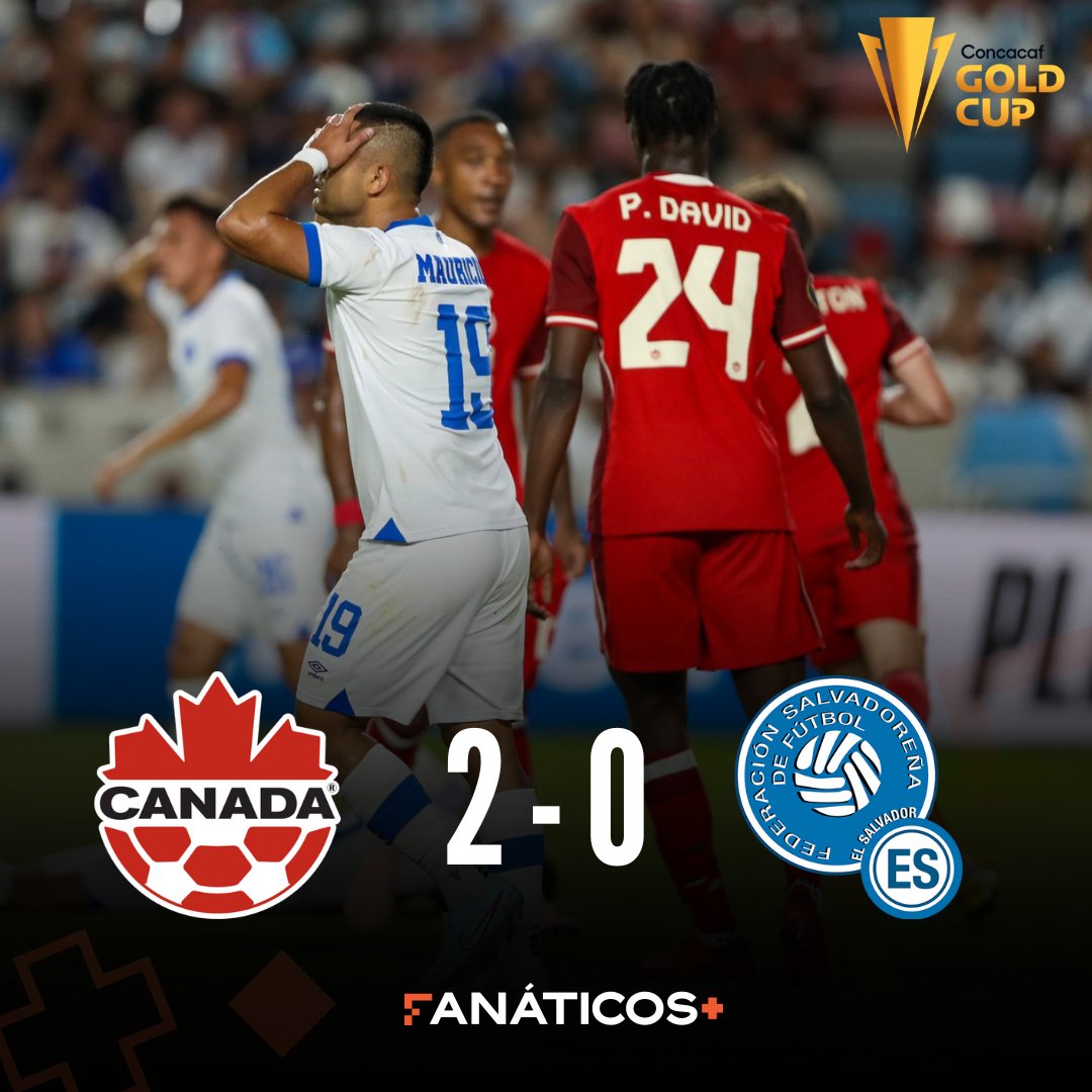 #FanáticosPlus | 🔥 ¡FINALIZÓ EL PARTIDO! 🔚

Con esta derrota, El Salvador finalizó su participación en #CopaOro. 🏆🏟️🇸🇻

#Canadá 2-0 #ElSalvador