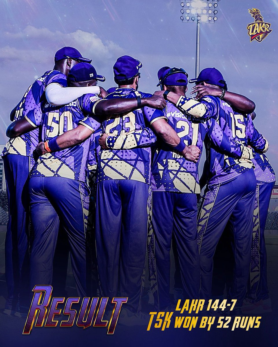 Not our night 💔

#WeAreLAKR | #CognizantMLC2025 | #MajorLeagueCricket