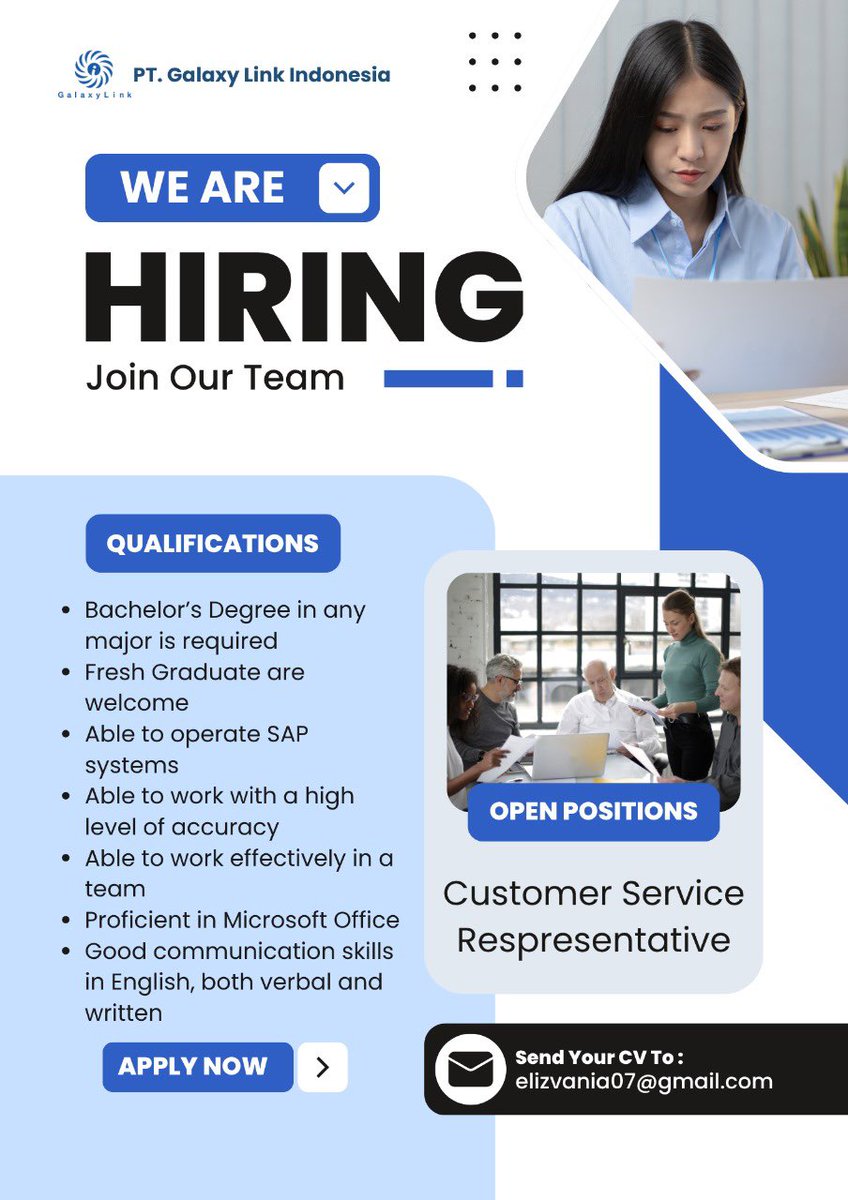 cishuashua's tweet photo. Haloo guyss! ada info loker penempatan Sidoarjo nih
#infoloker #infolokersidoarjo https://t.co/hiheCATXAr
