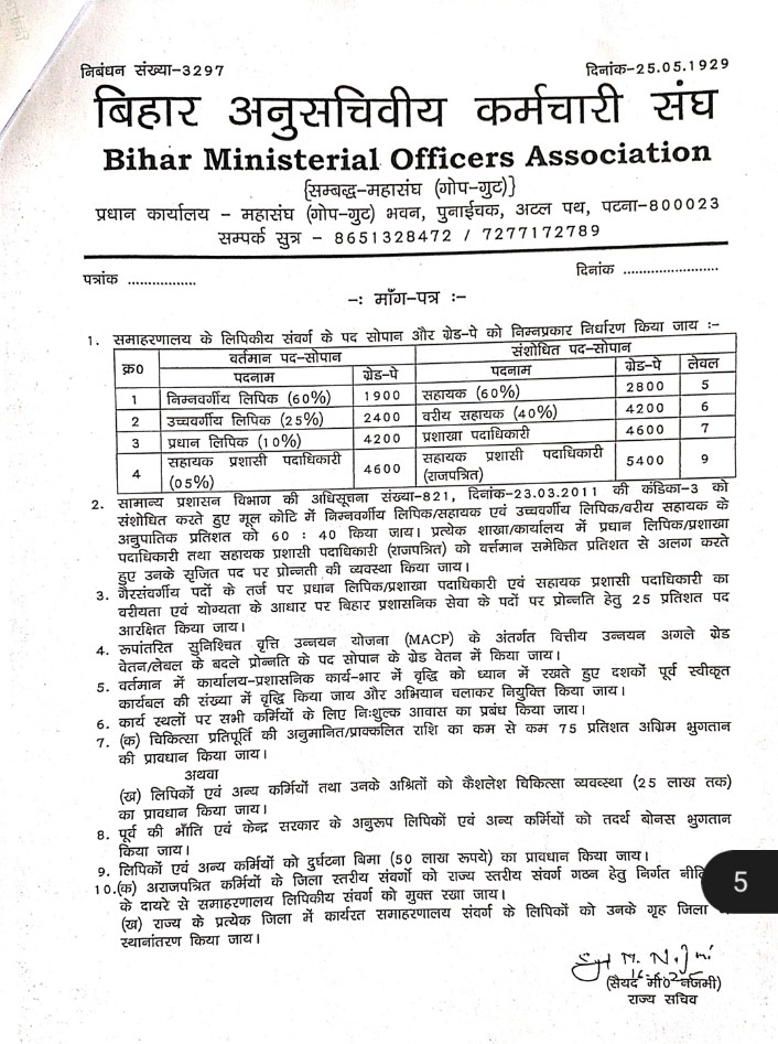 pr272442's tweet photo. COLLECTORATE_CADRE_LDC_DEMAND_GP_2800_GOVT_OF_BIHAR_DEPART_OF_GAD
@NitishKumar #CMO @yadavtejashwi #gadbihar @gadbihar https://t.co/HbMfTCex7J