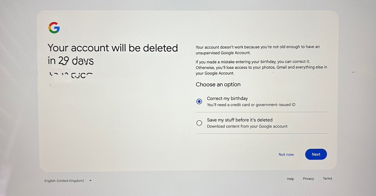 recalled2life4U's tweet photo. My account itself is 20 year old, why suddenly @Google @GoogleIndia deactivated my account? I was working in my office and had to rush back home to recover my account. My entire work is on a 2TB google one backup. It is so scary!!

I hope google can do better in the future!! https://t.co/BCzlYGrK4D
