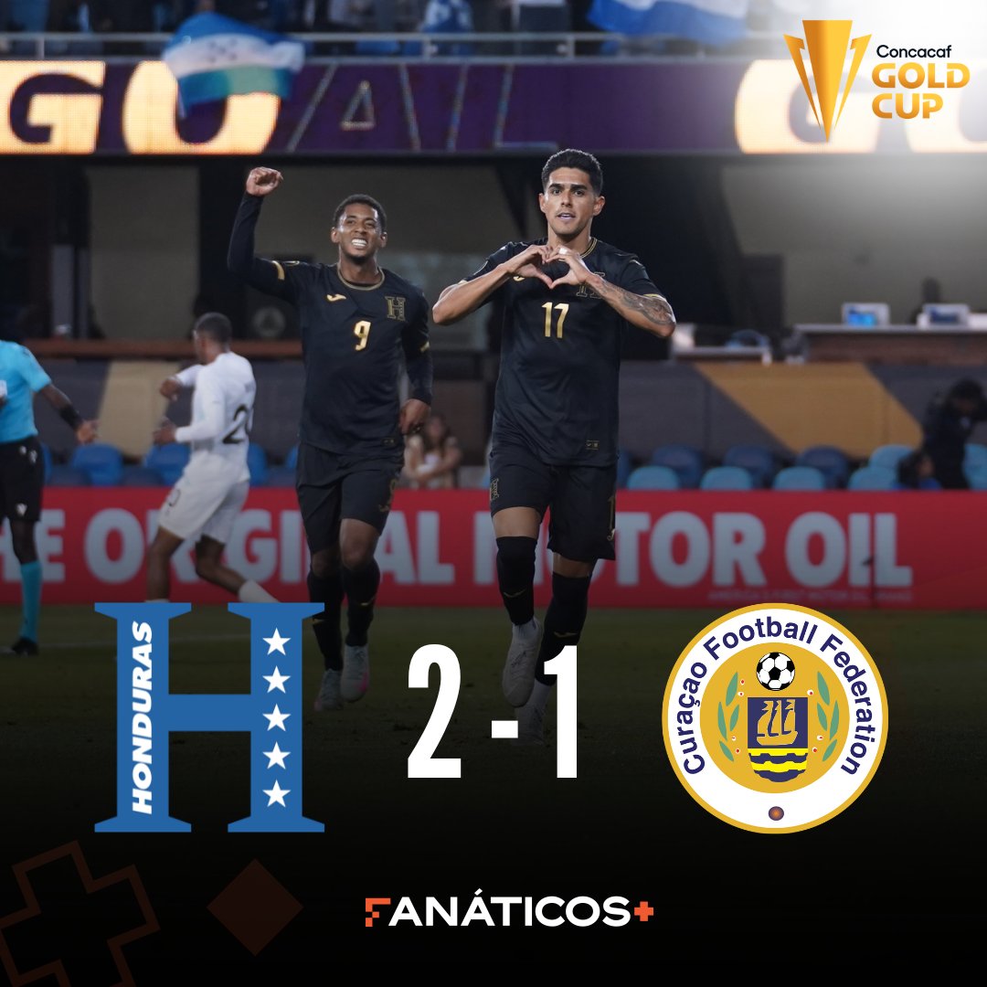 #FanáticosPlus | 🔥 ¡FINALIZÓ EL PARTIDO! 🔚

Honduras aseguró su boleto a la siguiente ronda de la #CopaOro. 🏆🏟️

#Honduras 2-1 #Curazao