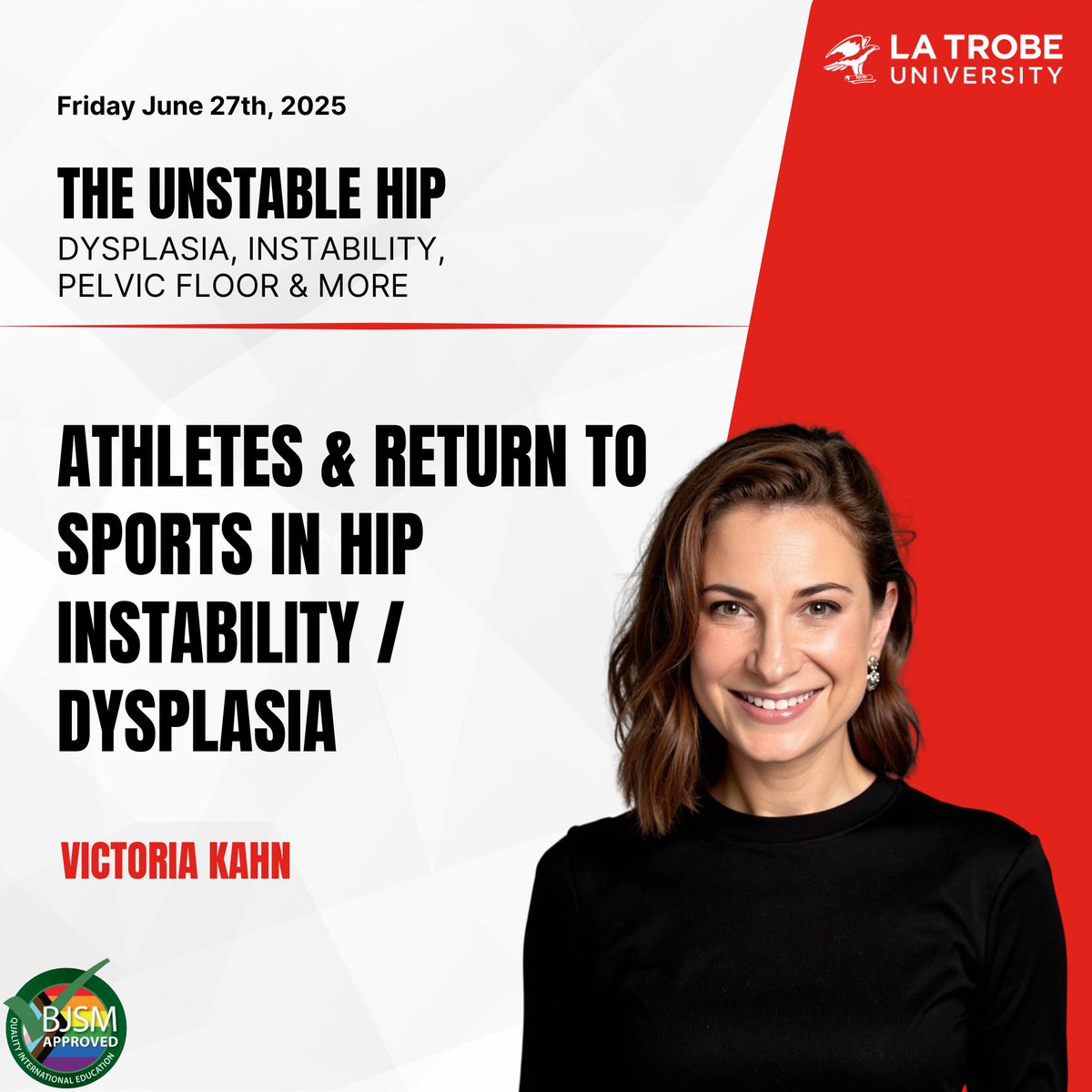 La Trobe SEMRC (@latrobesem) on Twitter photo We are very excited to have Victoria Kahn on board for our Unstable Hip Symposium, happening this Friday and Saturday 🗓️
You can still register on this link :
latrobe.edu.au/events/all/sym…
#LASEM #MSK #theunstablehip #hippain #hipinstability #pelvicfloor #latrobe #melbourne We are very excited to have Victoria Kahn on board for our Unstable Hip Symposium, happening this Friday and Saturday 🗓️
You can still register on this link :
latrobe.edu.au/events/all/sym…
#LASEM #MSK #theunstablehip #hippain #hipinstability #pelvicfloor #latrobe #melbourne