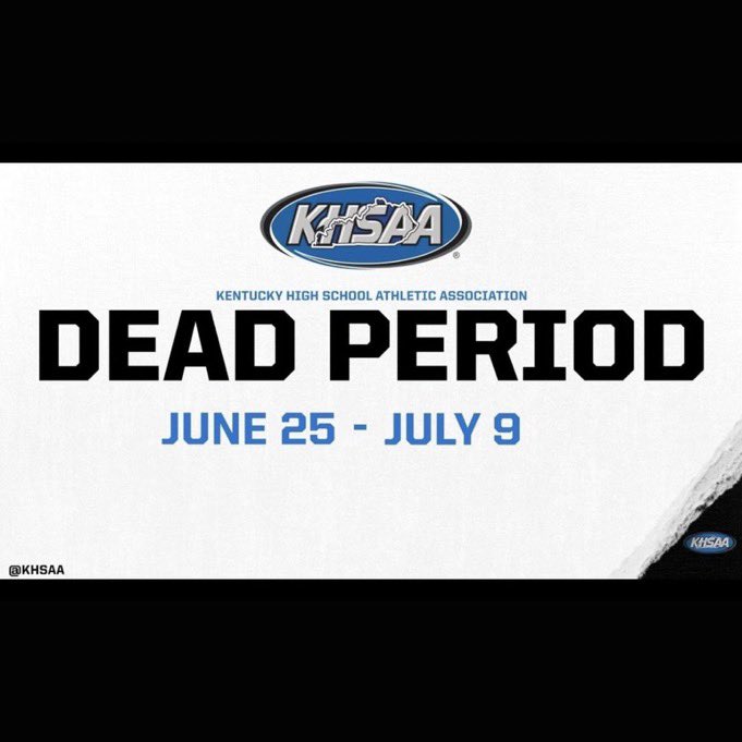 The KHSAA Dead Period is your opportunity to recharge and get your mind and body ready for what comes next.
‼️No contact between coaches and student-athletes. 
‼️No use of athletic facilities. 
Players-Continue to tag us in your posts &amp; we will post them after the break!