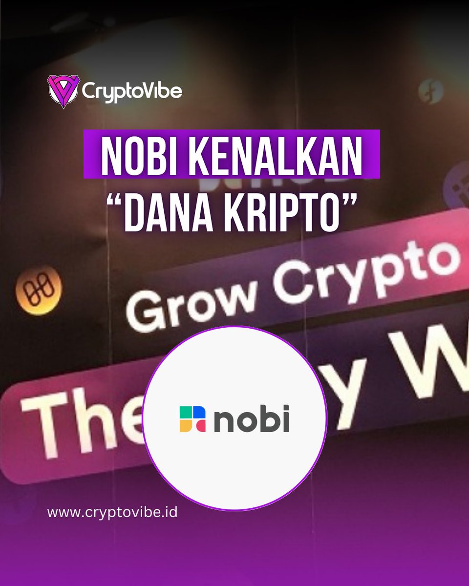 cryptovibe_id's tweet photo. NOBI resmi meluncurkan “Dana Kripto”—produk manajemen aset kripto pertama di Indonesia yang mendapat izin sandbox OJK. Kini, kamu bisa menitipkan aset digital kamu ke manajer profesional dan fokus pada life goals.
#NOBI #DanaKripto #InvestasiKripto #CryptoInvesting #OJK https://t.co/hDjjMrOKZ9