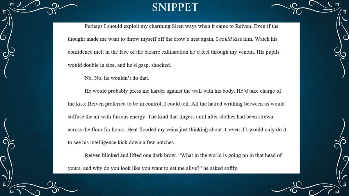 New character art means a fresh #agentsguide for The Song of the Void!

Featuring...

🗡️ A morally gray Siren FMC
🏴‍☠️ A cursed ex-pirate MMC
⚓️ Seafaring adventure
❤️‍🔥 Enemies-to-lovers tension
🌊 Elemental magic
#amquerying