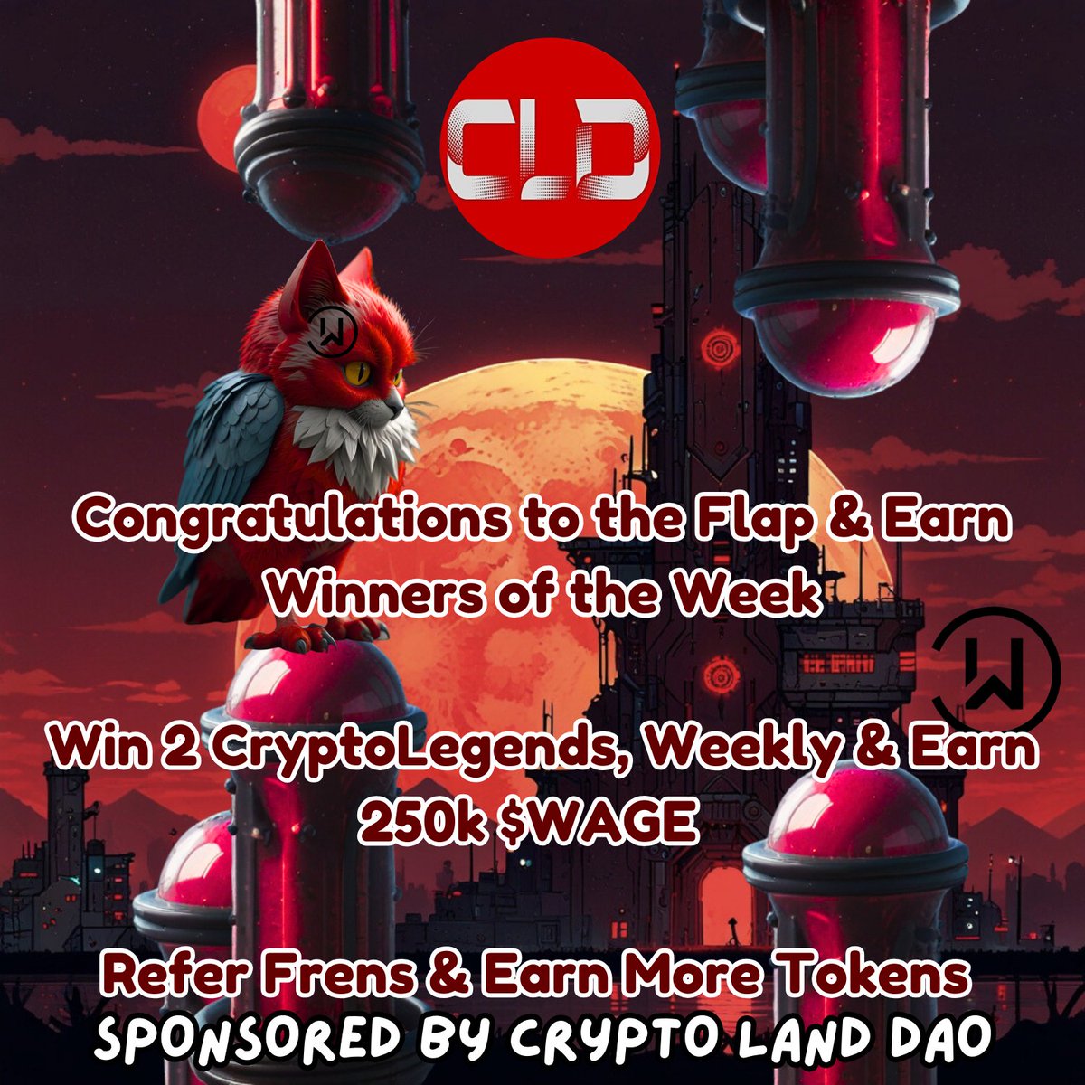 Flap & Earn (@flappyh1) on Twitter photo Congratulations to the winner of the week 0xaE7...0C63.
Sponsored by <a href="/Crypto_Land_DAO/">Crypto_Land_DAO 🛡🗡</a> Congratulations to the winner of the week 0xaE7...0C63.
Sponsored by <a href="/Crypto_Land_DAO/">Crypto_Land_DAO 🛡🗡</a>