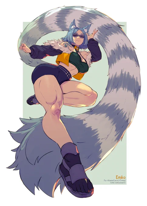 Commission for " "Ringtail" Emiko is the third in command of the Mythical Pirates wields the power of wild winds."