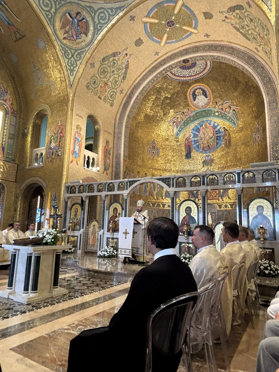 AusAmbHolySee's tweet image. His eminence Cardinal Mykola Bychok taking possession of his Titular Church of Santa Sofia Via Boccea on Sunday. Good to see a number of Australians attending.