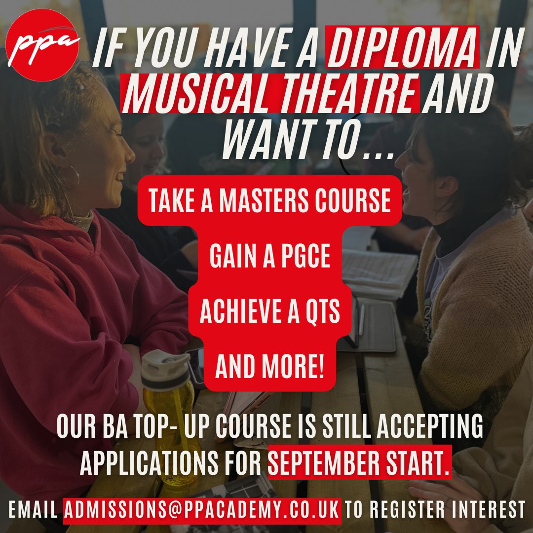 💻 Do you want to continue in education or get that promotion, but your qualifications are letting you down? Top up your drama school training to a degree FULLY ONLINE with our tried and tested course. 🎓

ow.ly/WePc50WevOV

 #OnlineEducation #TopUp #DMULife 
#ppaplacetobe