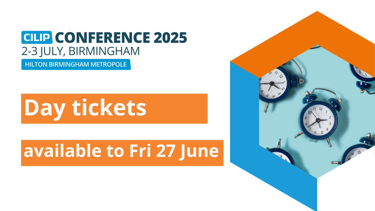 One week to go and it's your last chance to buy day tickets for #CILIPConf25. On 2–3 July, the library, knowledge and information profession gathers in Birmingham to explore the latest trends, tackle shared challenges, and shape the future of our sector: cilipconference.org.uk