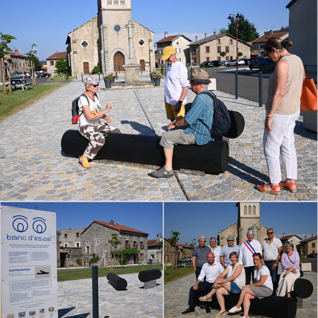 [Biennale 2025] Le banc "Empreintes" est bien arrivé à Aboën 👍. Un héritage de la Biennale Internationale Design, conçu par des designers et l'entreprise Aubrilam. Dans le cadre de l'opération "Banc d'essai". #Design #Biennale2025. Plus d'infos ➡️ biennale-design.com/saint-etienne/…