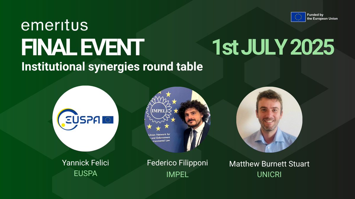 emeritus_EU's tweet photo. 🎤 Meet the speakers at the institutional synergies round table! This is a unique opportunity to gain insights and connect with key institutions, join us in-person or online!
Agenda and registration: https://t.co/WAMLio2SLA  
#Innovation #EnvironmentalProtection #WasteCrime https://t.co/jKPzjv5MIE
