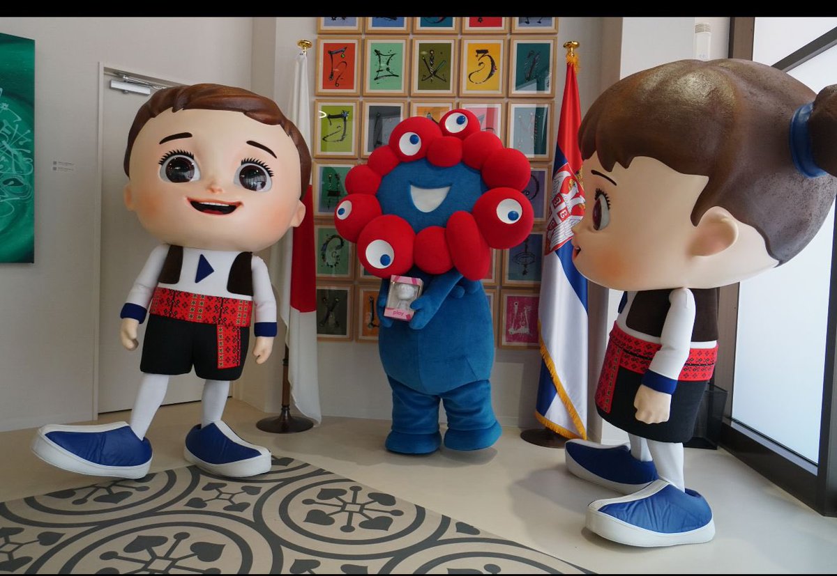 万博　セルビア　DIYマスコット　2体セット セルビア🇷🇸から夢洲にやって来た #ベオグラード万博2027 公式