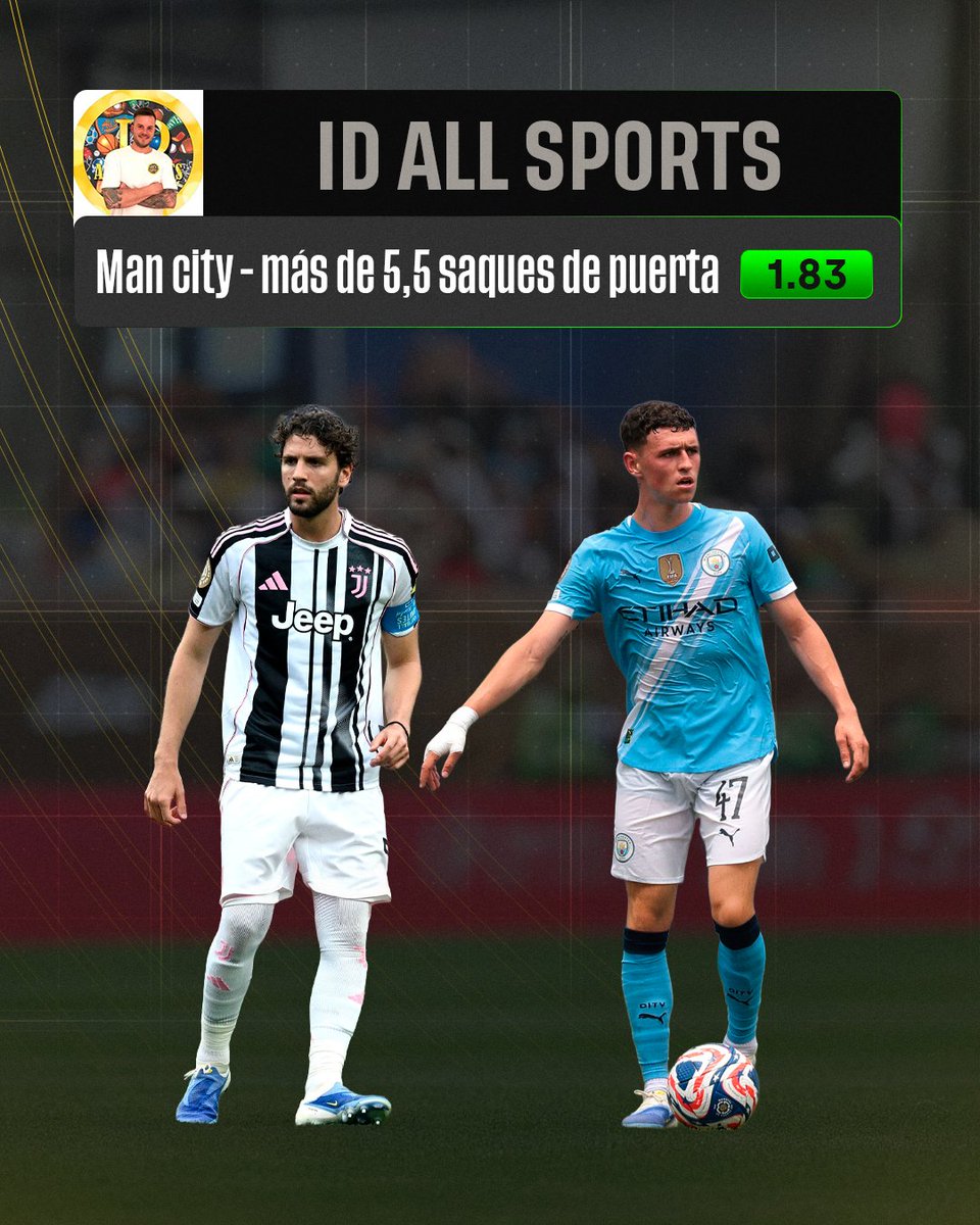 Gainblers's tweet image. ⚔️ JUVENTUS - MANCHESTER CITY

🎯 Este es el pronóstico de @idallsports para el partido que decidirá al líder del grupo

🧠 La Juventus ya está clasificada y presenta además un buen fútbol ofensivo con 9 goles en 2 partidos
