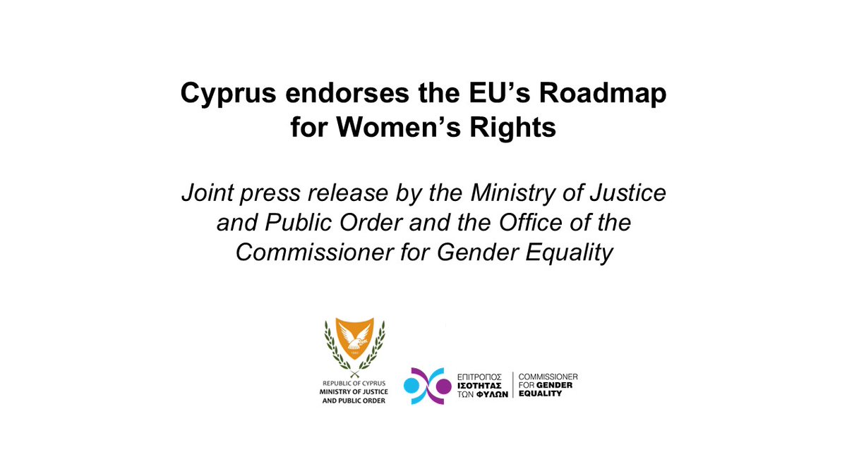 Office of the Commissioner for Gender Equality (@commissionerge) on Twitter photo 🇨🇾 Cyprus supports the 🇪🇺 Roadmap for Women's Rights--reaffirming our commitment to gender equality as a pillar of democracy, justice & competitiveness
30 years since #BPfA, we stand ready to contribute to every effort advancing #womensrights
<a href="/CyprusinEU/">Cyprus in EU 🇨🇾🇪🇺</a>
shorturl.at/UsK8C 🇨🇾 Cyprus supports the 🇪🇺 Roadmap for Women's Rights--reaffirming our commitment to gender equality as a pillar of democracy, justice & competitiveness
30 years since #BPfA, we stand ready to contribute to every effort advancing #womensrights
<a href="/CyprusinEU/">Cyprus in EU 🇨🇾🇪🇺</a>
shorturl.at/UsK8C