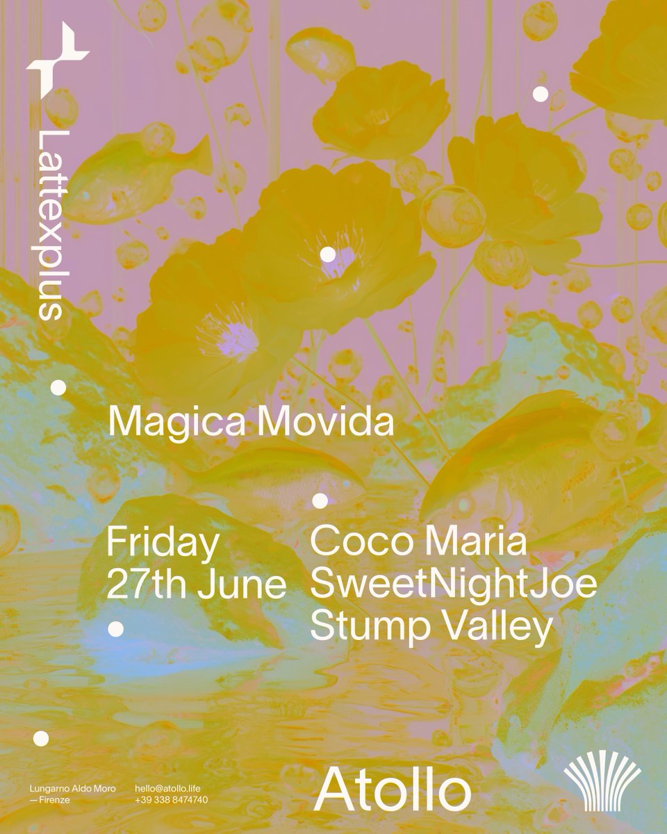 Lattexplus x Magica Movida all'Atollo: un party da non perdere → Registrati ora!