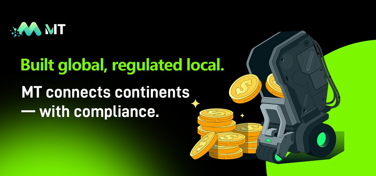 MCNEx_MT's tweet photo. 🌍 #MT is built global-first:

🇸🇬 🇪🇺 🇭🇰 🇺🇸 regulatory anchors, local activations.
Global value, local access.

#Web3 #McnEx #Crypto #MTtoken https://t.co/lrkULOHk57