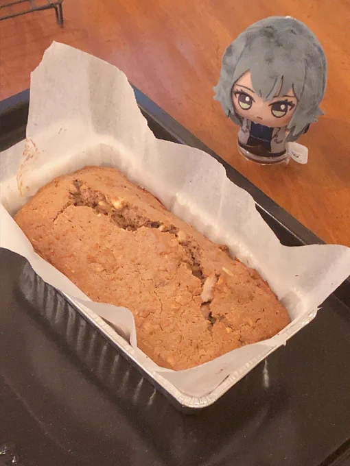 あいよっ 学マスウエハースパウンドケーキの出来上がりでい! おあがりよ!