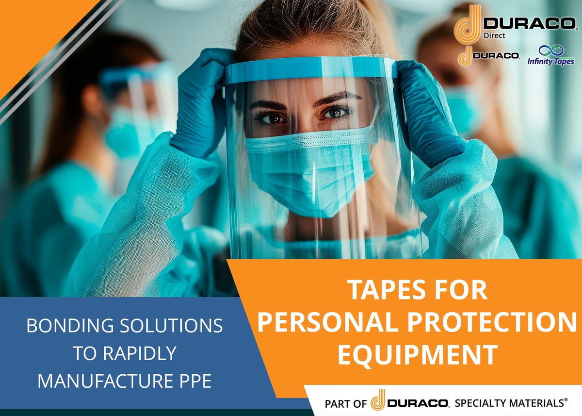InfinityTapesUS's tweet photo. Streamline personal protection equipment production with Duraco Direct's tape solutions! These tapes ensure efficient manufacturing and are available with quick lead times to meet your project's specifications and deadlines.

Discover products: https://t.co/9vUMYDyxHm

#PPE https://t.co/Es7jClKjZK