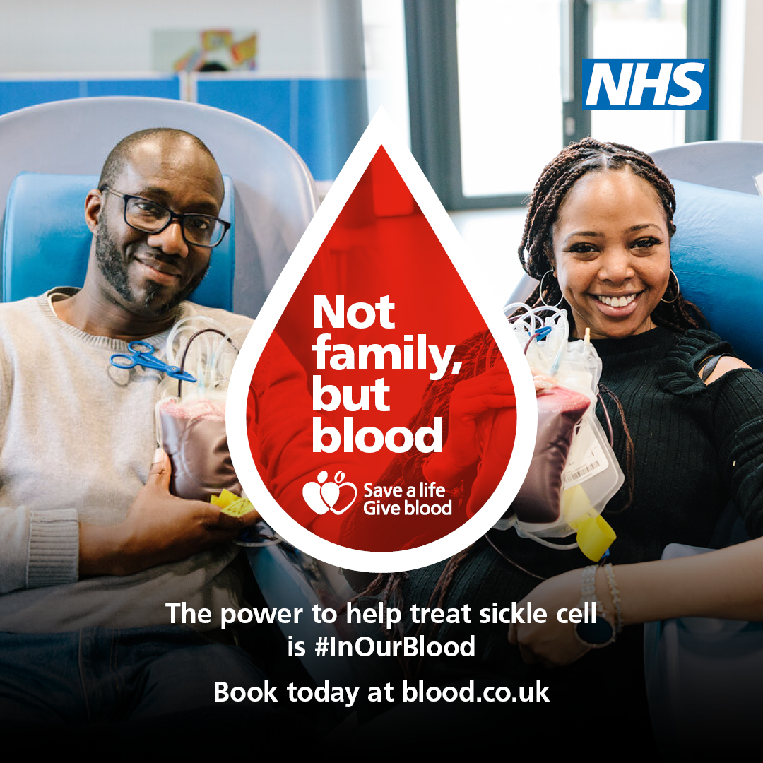 16,600 new Black donors are needed to help the NHS provide patients with better matched blood transfusions and reduce health inequalities.

Could you donate blood? Find out more about saving lives at blood.co.uk