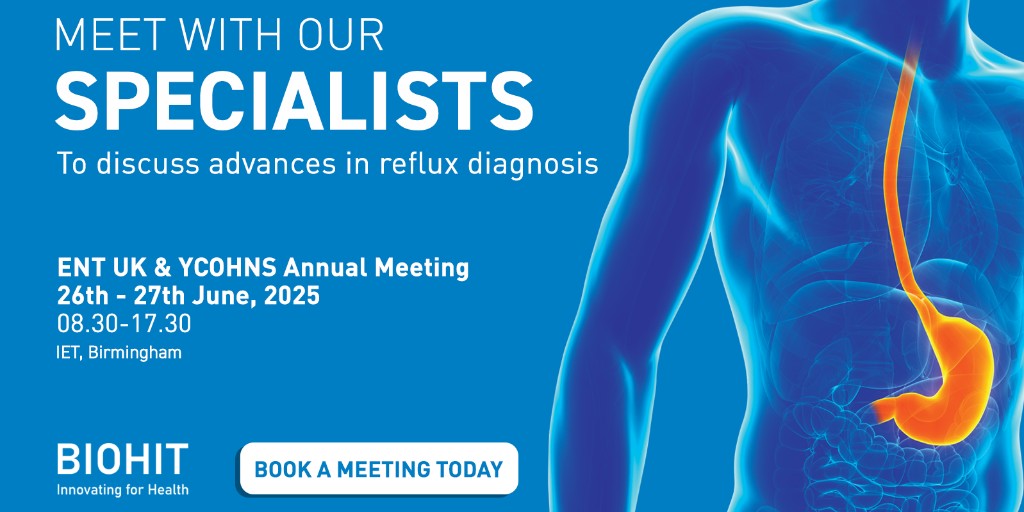 Heading to the ENT UK Annual Innovation Meeting tomorrow at IET Birmingham?

Meet up with us and explore Peptest, our fast, saliva-based tool for detecting #ExtraoesophagealReflux.

Book a 1-to-1 with us during the event: biohithealthcare.co.uk/contact/

#ENTUK2025 #ENT #Gastroenterology