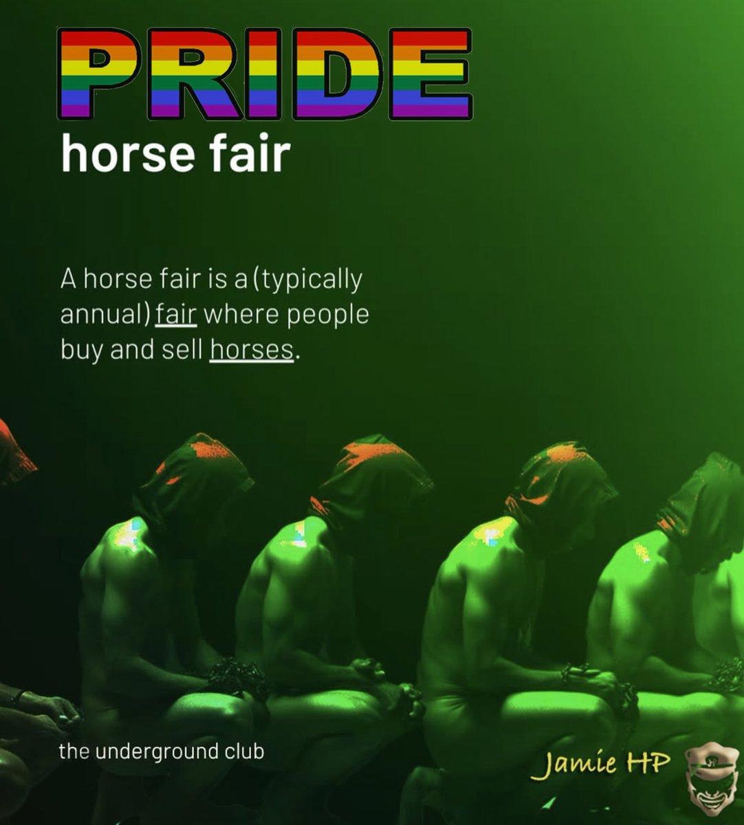 📆 PRIDE SAT 05/07 HORSE FAIR 🐴
🐴 Horse Fair can be a mind-blowing experience for everyone involved and your attendance at this event might well go down as one of your most memorable club nights.  tinyurl.com/Horse-Fair
STALLION Ticket 
bit.ly/3FdcdvX
STABLE LAD