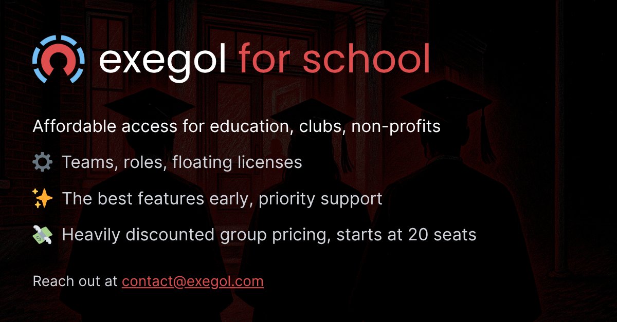 Heavily discounted pricing starting from 20 seats, for education and non-profits 🎓

Floating licenses, teams, roles. Controlled environments without friction for students.

Group pricing on yearly offering, starting at 20 seats, with huge discount🧠