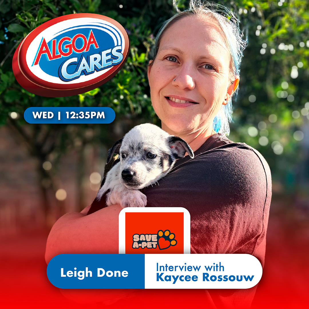 AlgoaFM's tweet photo. This week on #AlgoaCares ๐๏ธ @kaycee_rossouw chats to Leigh Done from Save-a-Pet, an animal rescue centre in Greenbushes caring for over 230 cats and dogs.
Tune in at 12:35pm to find out how you can help! ๐พ
#AlgoaFM #SaveAPet https://t.co/37r0VPqypM