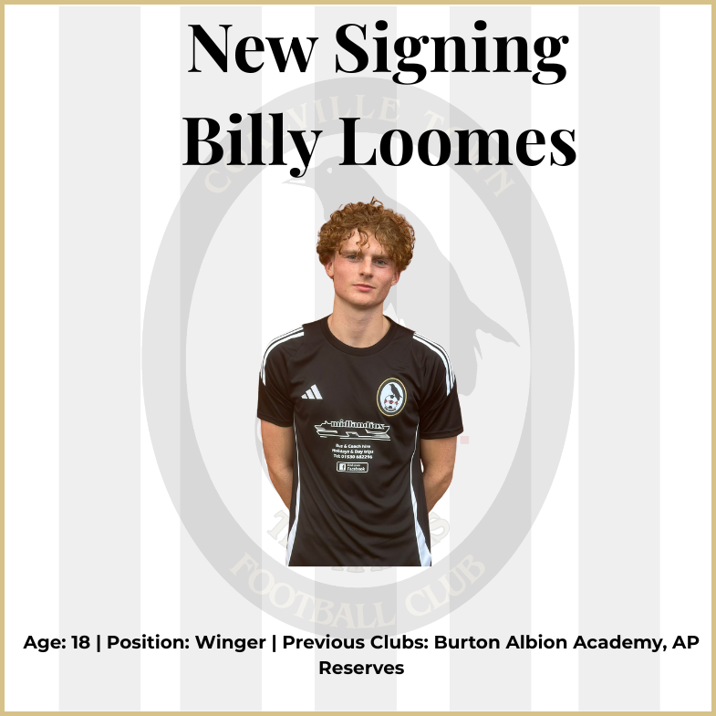 🖊️ NEW SIGNING

A new threat Loomes on the wing!

Coalville Town are delighted to welcome exciting young wide player Billy Loomes to the Mander.

Full story 👇
🔗 coalvilletownfc.co.uk/news/club-stat…